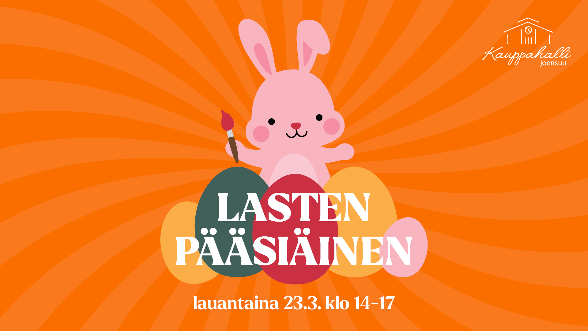 Pääsiäispuuhaa koko perheelle Kauppahalli Joensuussa lauantaina 23.3. klo 14–17!