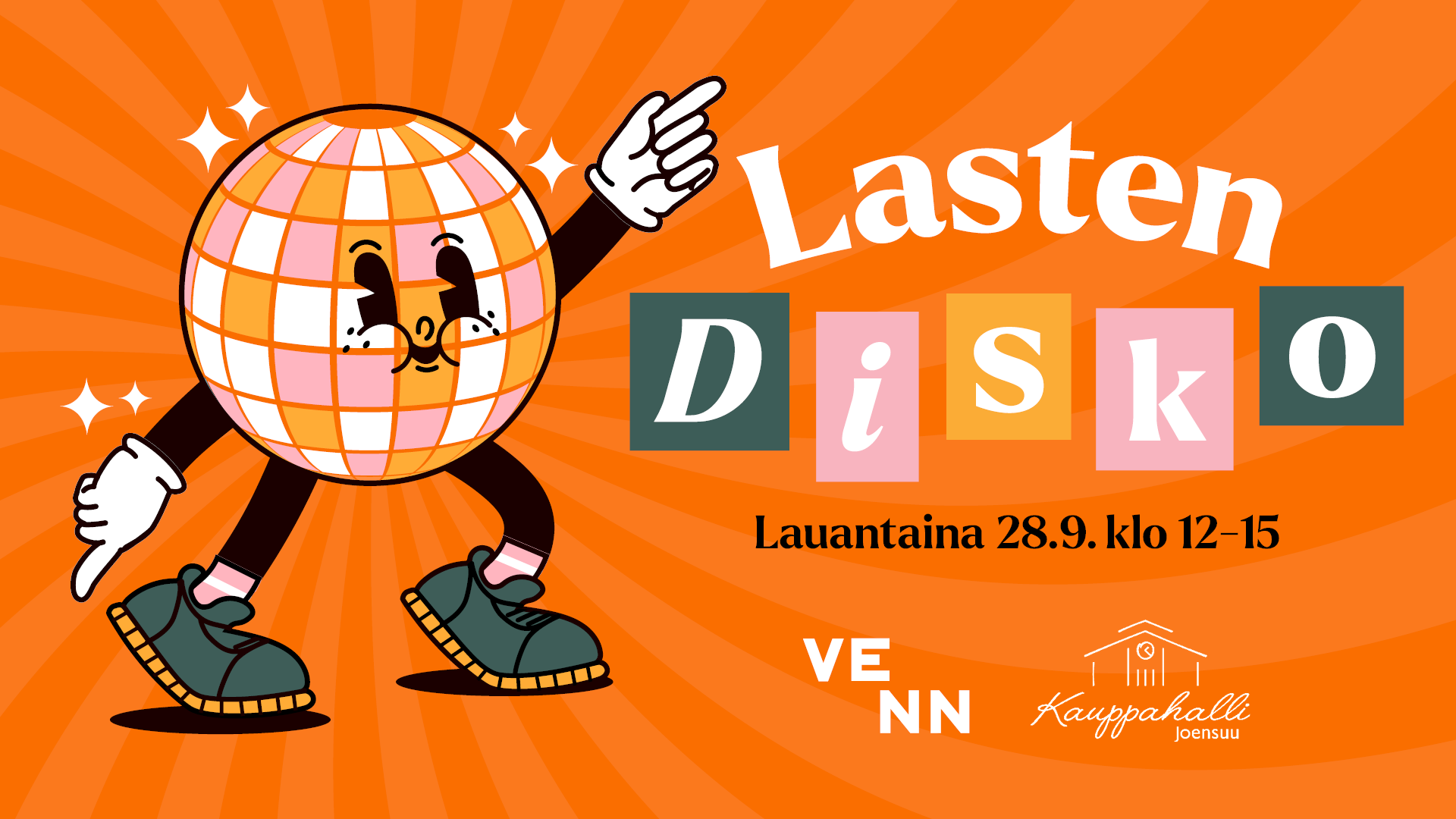 Lasten diskossa tanssitaan lauantaina 28.9. klo 12–15