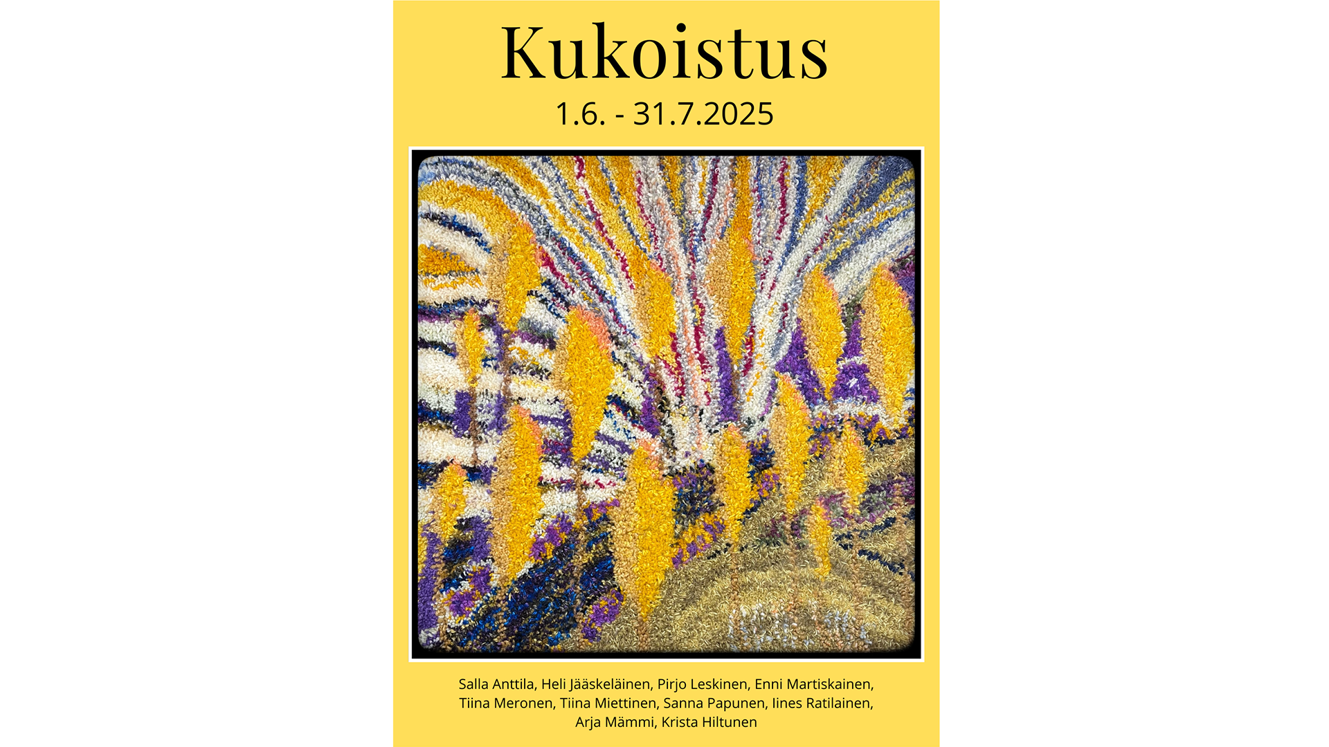 Taideyhdistys Harhan kesänäyttely "Kukoistus" Kauppahalli Joensuussa 1.6.–31.7.2025